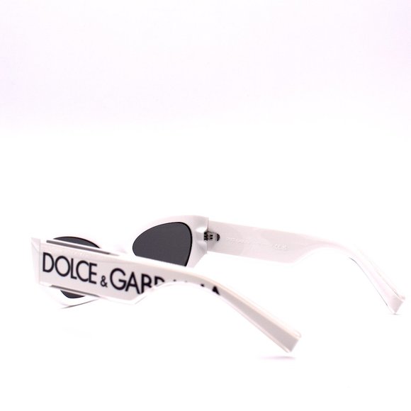 NEW DOLCE&GABBANA DG6186 331287 WHITE DARK GREY LENS AUTHENTIC SUNGLASSES - Picture 10 of 15